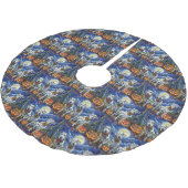 Dalmatiner Halloween Spooky Polyester Weihnachtsbaumdecke (Schrägansicht)