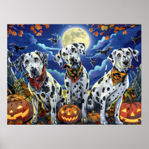 Dalmatiner Halloween Spooky Poster