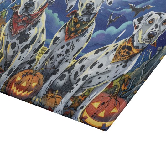 Dalmatiner Halloween Spooky Schneidebrett (Ecke)