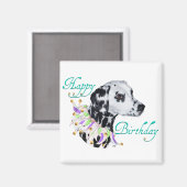 Dalmatiner Happy Birthday Magnet (Vorderseite/Rückseite)