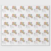 Dalmatiner Happy Birthday Wrapping Paper Geschenkpapier (Flach)