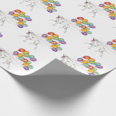 Dalmatiner Happy Birthday Wrapping Paper Geschenkpapier (Ecke)