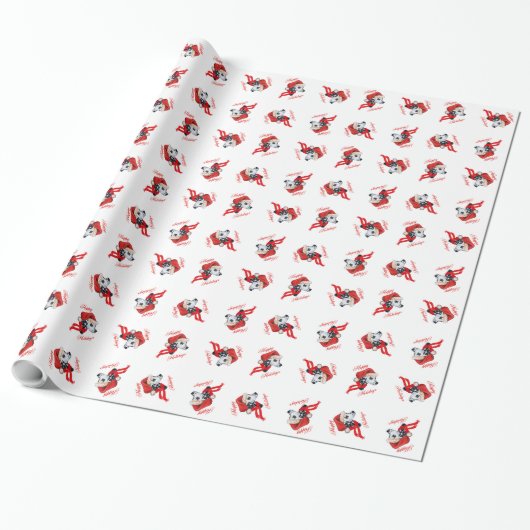 Dalmatiner Happy Holidays Geschenkpapier (Ungerollt)