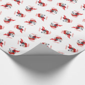 Dalmatiner Happy Holidays Geschenkpapier (Ecke)
