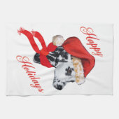 Dalmatiner Happy Holidays Küchentuch (Horizontal)