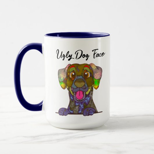 Dalmatiner hässliche Hunde Gesicht Tasse (Links)
