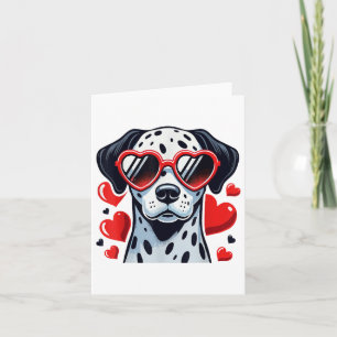 Dalmatiner Heart Gles Niedlich Valentinstag Hunde  Karte