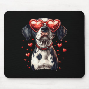 Dalmatiner Heart Gles Niedlich Valentinstag Hunde Mousepad