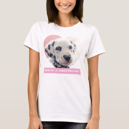Dalmatiner-Herz-Nase T-Shirt (Vorderseite)