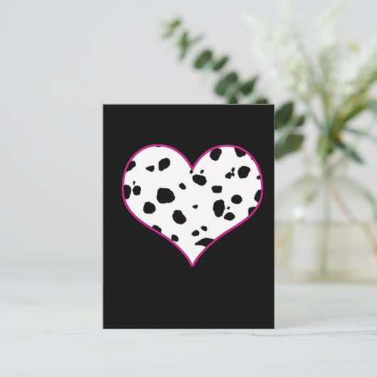 Dalmatiner Herz Postkarte (Stehend Vorderseite)