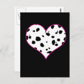 Dalmatiner Herz Postkarte (Vorne/Hinten)