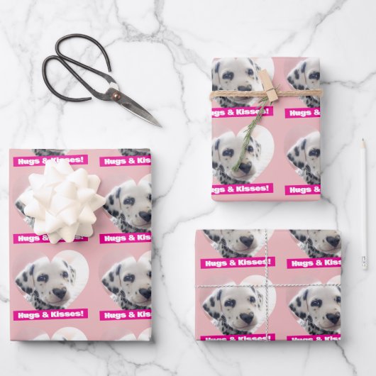 Dalmatiner-Herznase Geschenkpapier Set (Vorderseite)