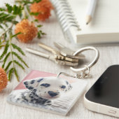 Dalmatiner-Herznase Schlüsselanhänger (Vorderseite rechts)