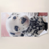 Dalmatiner-Herznase Strandtuch (Vorderseite)