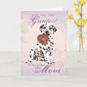 Dalmatiner Herzstück Mama Karte (Gelbe Blume)