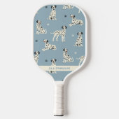Dalmatiner Hogs Lover Individuelle Name Pickleball Schläger (Rückseite)