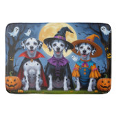 Dalmatiner Hogs Pumpkin Halloween Funny Badematte (Vorderseite)