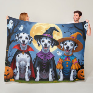 Dalmatiner Hogs Pumpkin Halloween Funny Fleecedecke