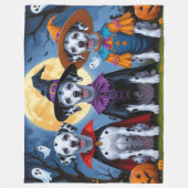 Dalmatiner Hogs Pumpkin Halloween Funny Fleecedecke (Vorderseite)