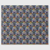 Dalmatiner Hogs Pumpkin Halloween Funny Geschenkpapier (Flach)