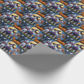 Dalmatiner Hogs Pumpkin Halloween Funny Geschenkpapier (Ecke)