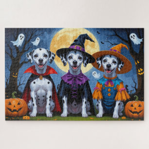 Dalmatiner Hogs Pumpkin Halloween Funny Puzzle