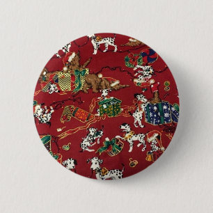 Dalmatiner Holiday Print Button