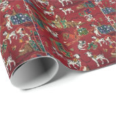Dalmatiner Holiday Print Geschenkpapier (Rolleneckpunkt)