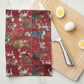 Dalmatiner Holiday Print Handtuch (Viertel Falte)