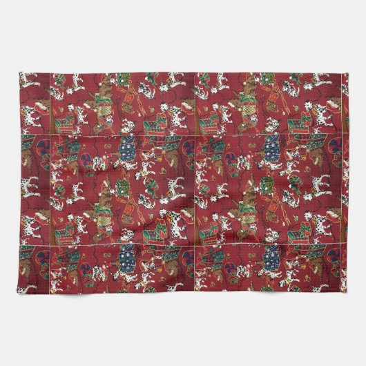 Dalmatiner Holiday Print Handtuch (Horizontal)