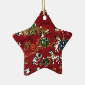 Dalmatiner Holiday Print Keramik Ornament (Rechts)