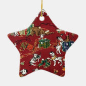 Dalmatiner Holiday Print Keramik Ornament (Vorne)