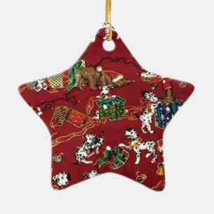 Dalmatiner Holiday Print Keramik Ornament