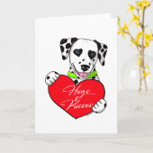 Dalmatiner Hugs & Kisses Karte (Gelbe Blume)