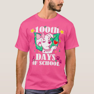 Dalmatiner Hund 100 Tage Schule Dalmatiner Hunde T T-Shirt