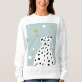 Dalmatiner Hund Abstrakt Illustration Sweatshirt (Vorderseite)