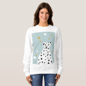 Dalmatiner Hund Abstrakt Illustration Sweatshirt (Vorne ganz)