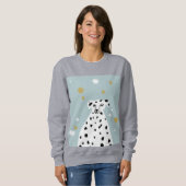 Dalmatiner Hund Abstrakt Illustration Sweatshirt (Vorne ganz)