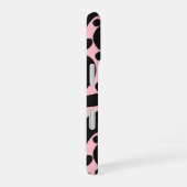Dalmatiner-Hund abstrakt Muster Blush Pink Monogra iPhone 16 Hülle (Rechte Seite)