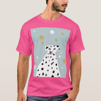 Dalmatiner Hund Abstrakte Illustration Art Pink