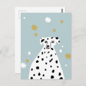 Dalmatiner Hund Abstrakte Illustration Kunst Postkarte (Vorne/Hinten)