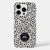 Dalmatiner-Hund abstraktes Muster Monogramm Case-Mate iPhone Hülle (Rückseite)