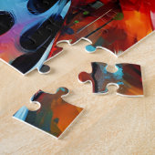 Dalmatiner Hund Akrylprint | Farblich | Lebhaft Puzzle (Seite)