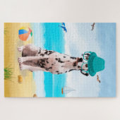 Dalmatiner Hund am Strand Puzzle (Horizontal)