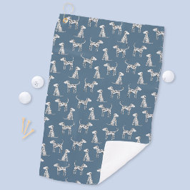 Dalmatiner Hund Aquamarin grün Golfhandtuch