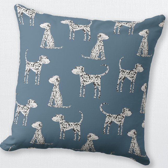 Dalmatiner Hund Aquamarin grün Kissen (Cute Dalmatian pattern throw pillow for dog lovers)