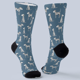 Dalmatiner Hund Aquamarin grün Socken