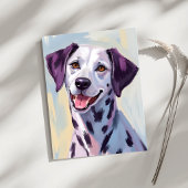 Dalmatiner-Hund Aquarell-Gemälde Karte