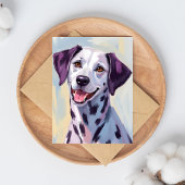 Dalmatiner-Hund Aquarell-Gemälde Karte