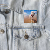 Dalmatiner-Hund auf Strand Button (Beispiel)